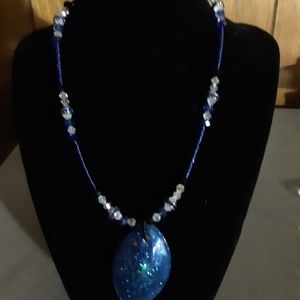 Blue Star Resin necklace.